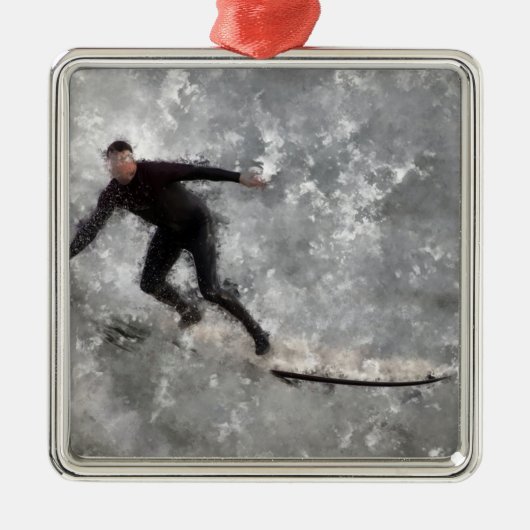 Surfer Ornament Aus Metall (Vorne)