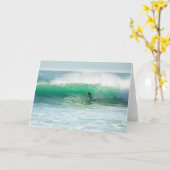 Surfer Ozeansurfen Tropischer Urlaub Karte (Gelbe Blume)