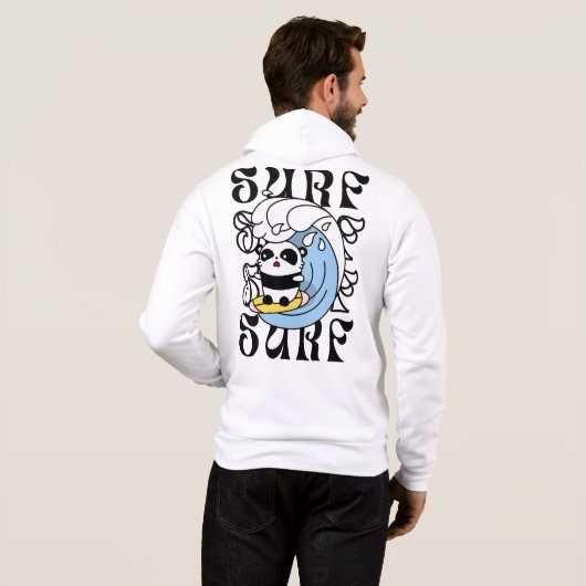 Surfer Panda Hoodie (Schwarz voll)