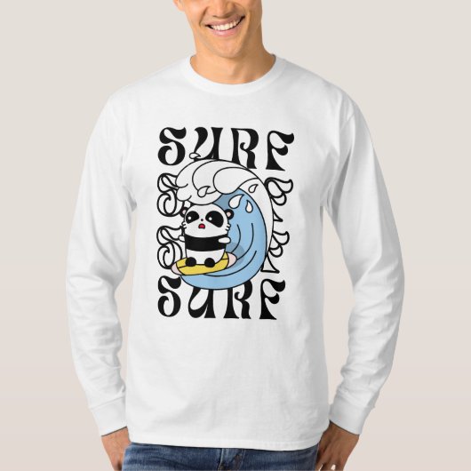 Surfer Panda T-Shirt (Vorderseite)