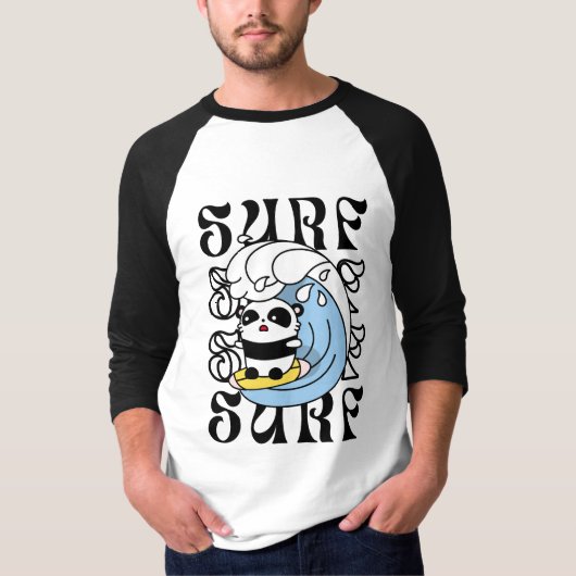 Surfer Panda T-Shirt (Vorderseite)