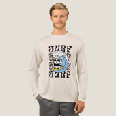 Surfer Panda Tri-Blend Shirt (Volle Vorderseite)