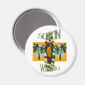 Surfer Papagei Magnet (Vorderseite/Rückseite)