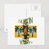 Surfer Papagei Postkarte (Vorne/Hinten)