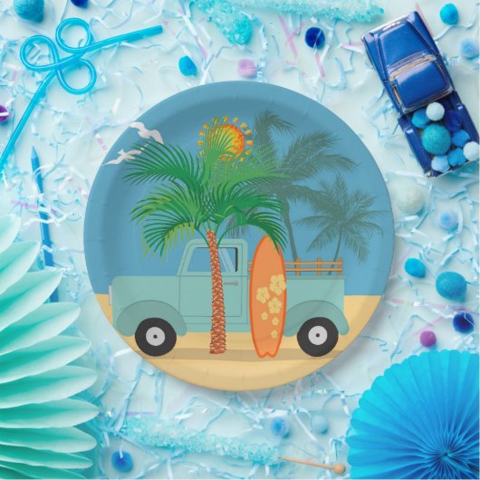 Surfer Paper Plate Pappteller (Party)