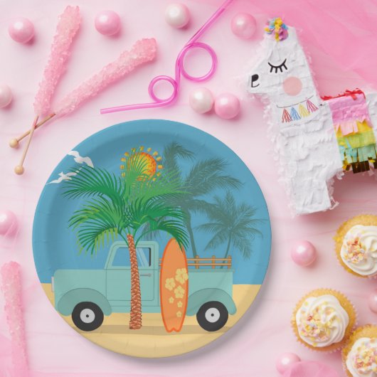 Surfer Paper Plate Pappteller (Party)