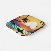 Surfer Pappteller (Gewinkelt)