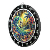 Surfer Paradise Tropical Room Artwork Dartscheibe (Vorderseite rechts)