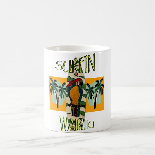 Surfer Parrot Kaffeetasse (Mittel)