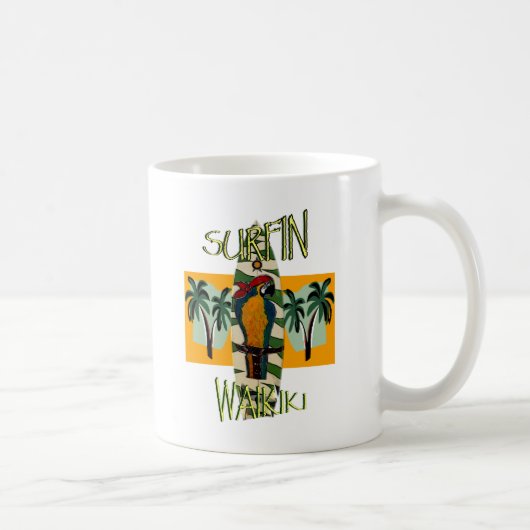 Surfer Parrot Kaffeetasse (Rechts)