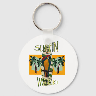 Surfer Parrot Schlüsselanhänger