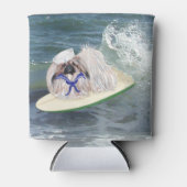 Surfer Pekingese Dosenkühler (Vorderseite)