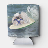 Surfer Pekingese Dosenkühler (Rückseite)