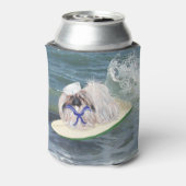 Surfer Pekingese Dosenkühler (Kanne Rückseite)