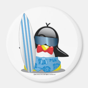 Surfer-Pinguin Magnet