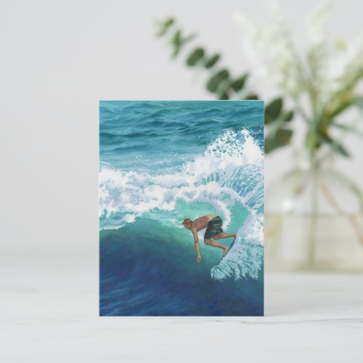 Surfer Postkarte (Stehend Vorderseite)