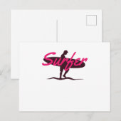Surfer Postkarte (Vorne/Hinten)