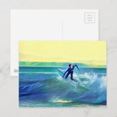 Surfer Postkarte (Vorne/Hinten)