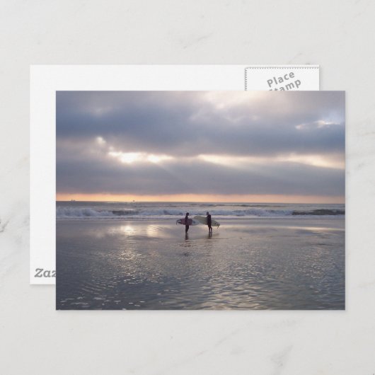 Surfer Postkarte (Vorne/Hinten)