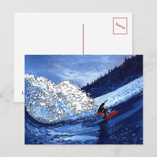 Surfer Postkarte (Vorne/Hinten)