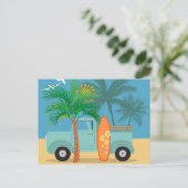 Surfer-Postkarte Postkarte (Stehend Vorderseite)