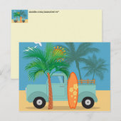 Surfer-Postkarte Postkarte (Vorne/Hinten)