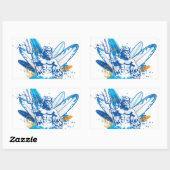 Surfer Rechteckiger Aufkleber (Blatt)