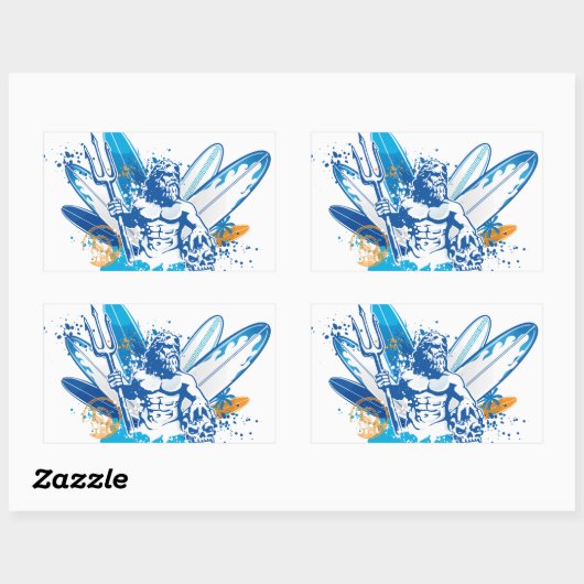 Surfer Rechteckiger Aufkleber (Blatt)