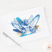 Surfer Rechteckiger Aufkleber (Umschlag)