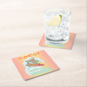 Surfer Rechteckiger Pappuntersetzer (Vor Ort)