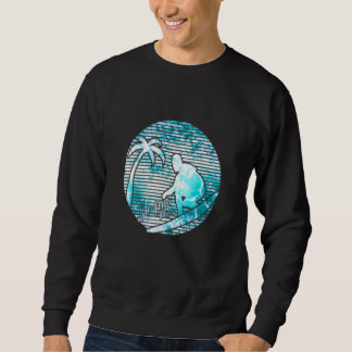 Surfer Retro Sonne Vintage Surfen Surfbrett Strand Sweatshirt