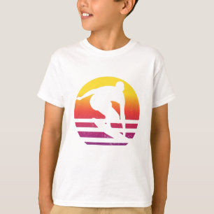 Surfer Retro Surfen Sonnenuntergang T-Shirt