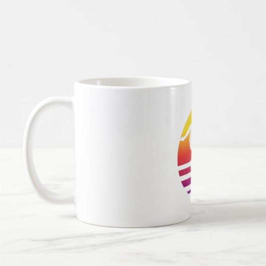 Surfer Retro Surfing Sunset Kaffeetasse (Links)