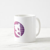 Surfer Retro Surfing Sunset Kaffeetasse (VorderseiteRechts)