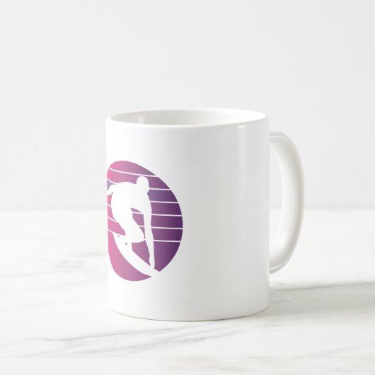 Surfer Retro Surfing Sunset Kaffeetasse (VorderseiteRechts)