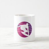 Surfer Retro Surfing Sunset Kaffeetasse (Mittel)