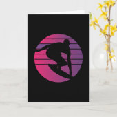 Surfer Retro Surfing Sunset Karte (Gelbe Blume)