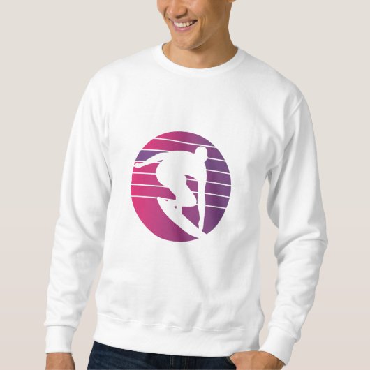 Surfer Retro Surfing Sunset Sweatshirt (Vorderseite)