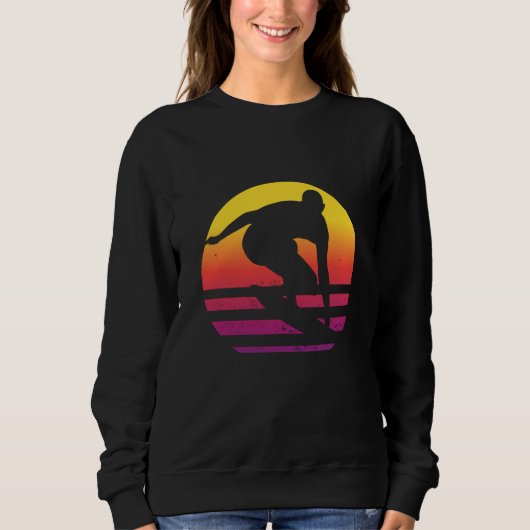 Surfer Retro Surfing Sunset Sweatshirt (Vorderseite)