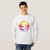 Surfer Retro Surfing Sunset T-Shirt (Vorne ganz)