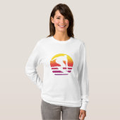 Surfer Retro Surfing Sunset T-Shirt (Vorne ganz)