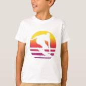 Surfer Retro Surfing Sunset T-Shirt (Vorderseite)