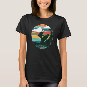 Surfer Ride Wave Vintag Retro Beach Sommer T-Shirt