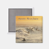 Surfer, Rio de Janeiro Kühlschrankmagnet (Vorderseite/Rückseite)