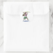 Surfer Runder Aufkleber (Tasche)