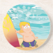 Surfer Sandstein Untersetzer (Vorne)