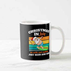 Surfer Santa Bier und BBQ Weihnachtsfeier Strand W Kaffeetasse