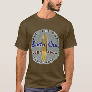 Surfer Santa Cruz Vintage Retro Abgenutzt T-Shirt