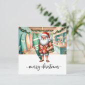 Surfer Santa wird surfen  Karte (Stehend Vorderseite)