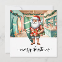 Surfer Santa wird surfen